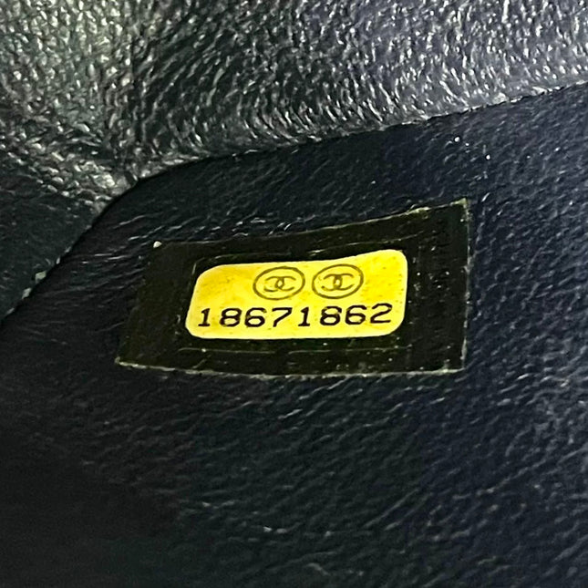 Chanel Classic Flap Mini 2014 Navy Lambskin Leather Silver Hardware