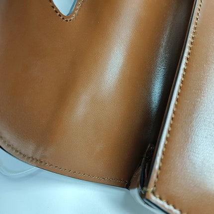 Gucci Bamboo 1947 Small Brown Top Handle Bag Leather with Strap