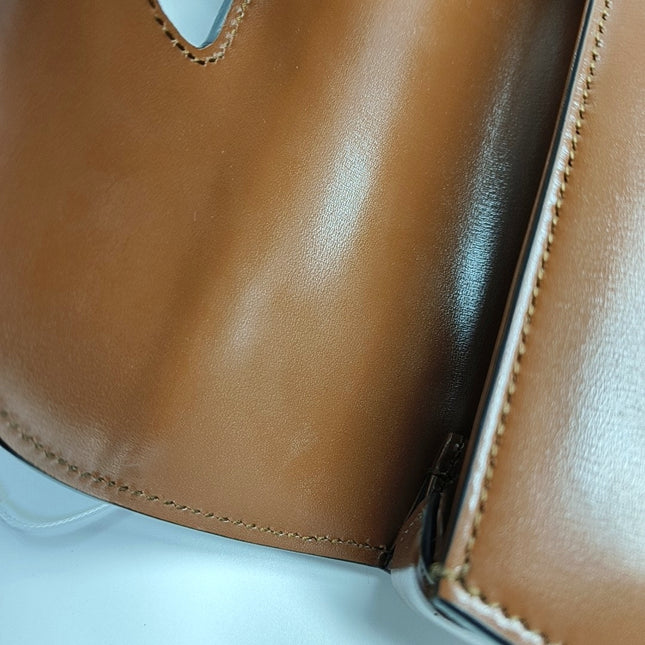 Gucci Bamboo 1947 Small Brown Top Handle Bag Leather with Strap