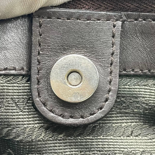 Prada Zebra Print Pony-style Calfskin Leather Brown Shoulder Bag