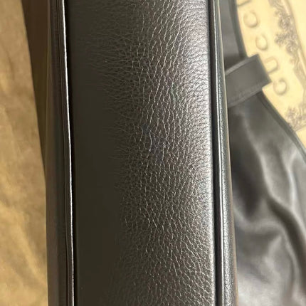 Gucci Jackie 1961 Large Black Calfskin Leather With Long Strap