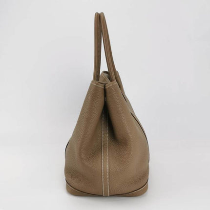 Hermes Garden Party 36 Etoupe Grey Calfskin Leather Handbag 2012