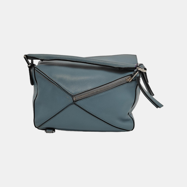 Loewe Puzzle Small Ash Blue Calfskin leather bag
