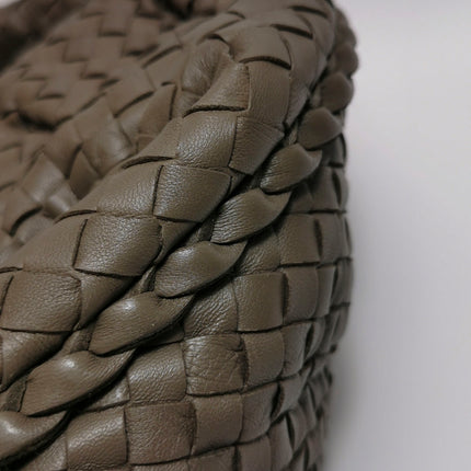 Bottega Veneta Belly Hobo Intreccio Leather Grey Large 54cm
