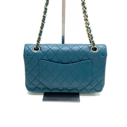 Chanel Classic Flap Medium Vintage Navy Lambskin Leather 24k Gold Hardware