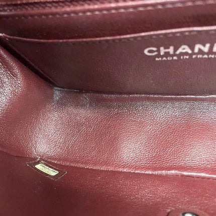 Chanel Classic Flap Rectangular Mini Burgundy Lambskin Silver HW, 2019