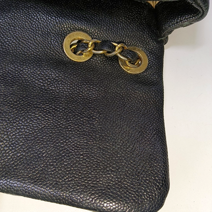 Chanel Wild Stitch Medium Black Calfskin Leather Flap Bag Gold Hardware, 2011