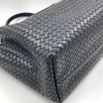 Bottega Veneta Cabat Large Intreccio Leather Tote Bag Black 40cm