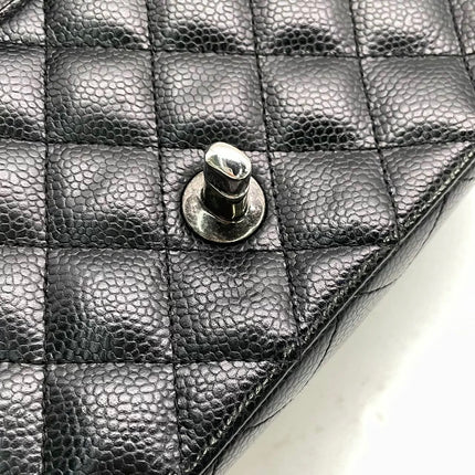 Chanel Classic Flap Mini Black Caviar Silver Hardware 2015-2016