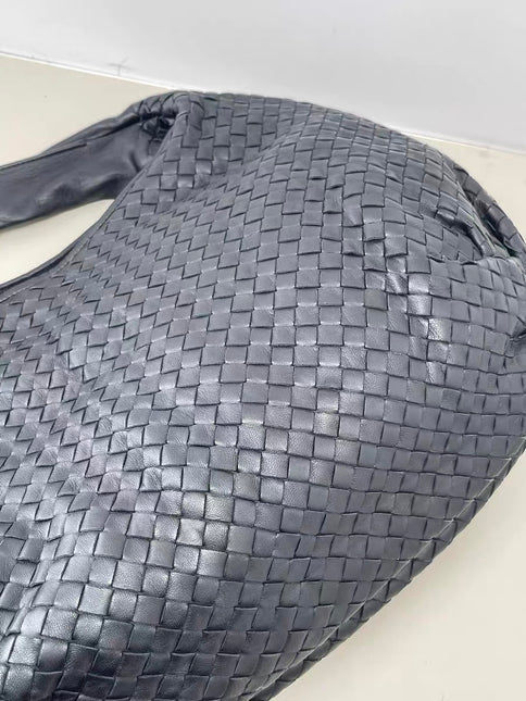 Bottega Veneta Belly Hobo Intrecciato Leather Black Large 55cm