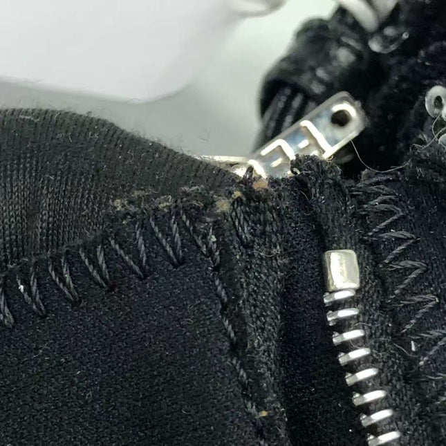 FENDI Mini Bucket White Heart Shaped Sequin Black Bag