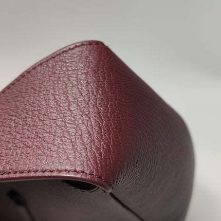 Yves Saint Laurent YSL Le 5 A 7 Hobo Small Burgundy Calfskin Shoulder Bag