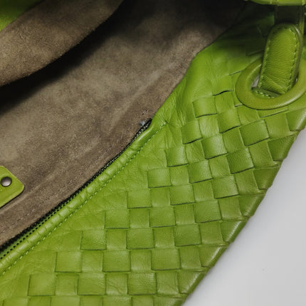 Bottega Veneta Garda Avocado Green Intrecciato Nappa Leather Large 33cm