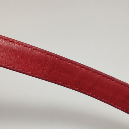 Fendi Mamma Baguette Red Lambskin Leather Silver Hardware