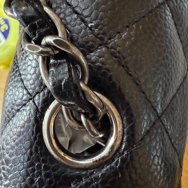 Chanel Classic Flap Mini Black Caviar Silver Hardware 2015-2016