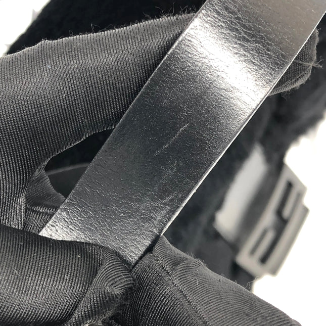 Fendi Mamma Baguette Black Faux Fur Shoulder Bag