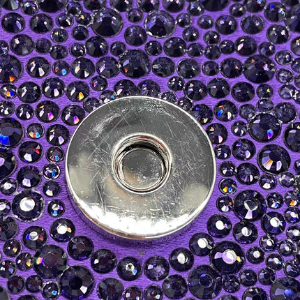 Versace La Medusa Mini Crystal Embellished Top Handle Bag in Purple