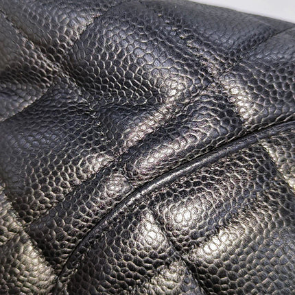 Chanel Classic Flap Maxi 2009 Black Caviar Leather Single Flap with Gold Hardware