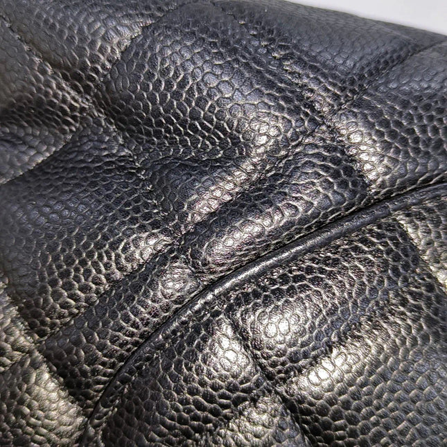 Chanel Classic Flap Maxi 2009 Black Caviar Leather Single Flap with Gold Hardware