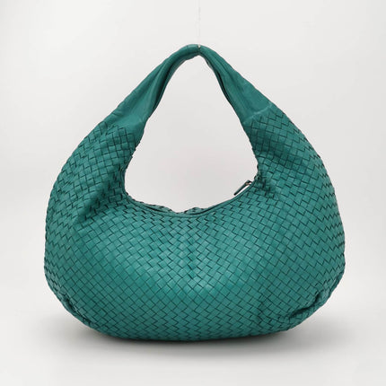 Sold Bottega Veneta Belly Hobo Intrecciato Green Nappa Leather Large