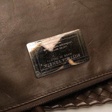 Bottega Veneta Cabat Tote Intreccio Leather Dark Chocolate Brown 44cm