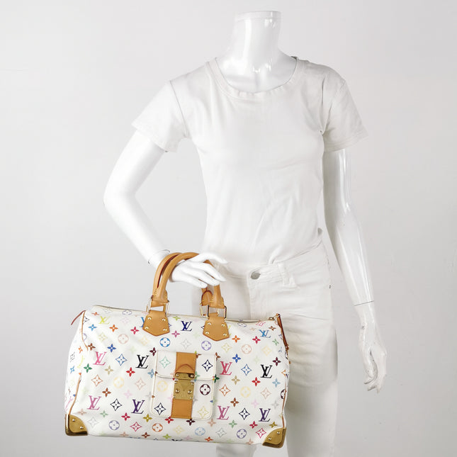 Louis Vuitton x Takashi Murakami Speedy 40 White Multicolor