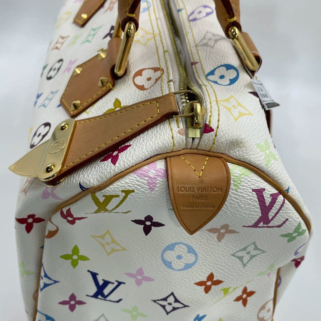 Louis Vuitton x Takashi Murakami Speedy 30 Lock White Multicolor