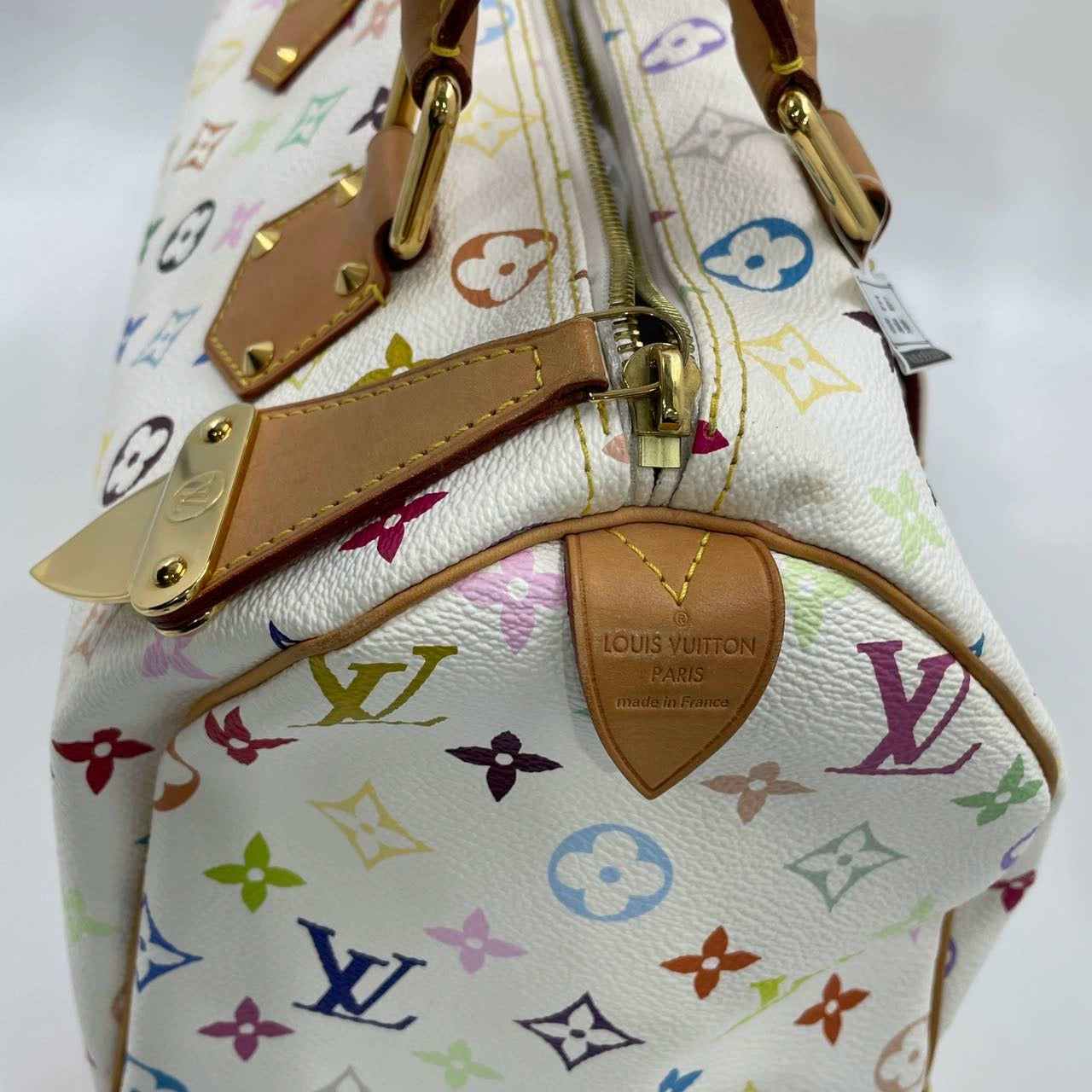 Louis Vuitton x Takashi Murakami Speedy 30 Lock White Multicolor