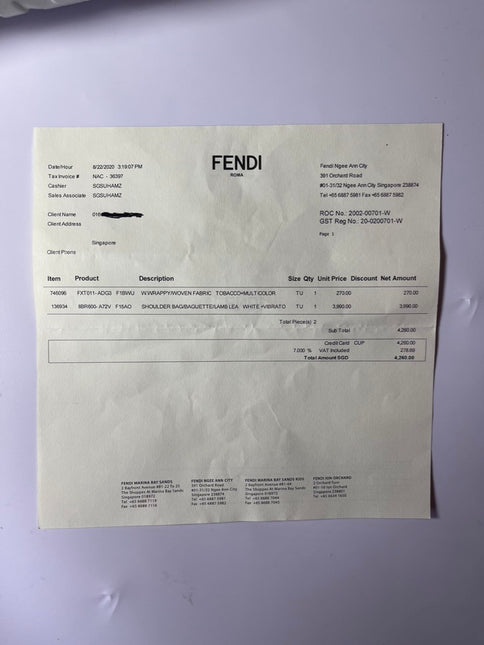 Sold FENDI Baguette White Leather 3D FF Motif Crossbody