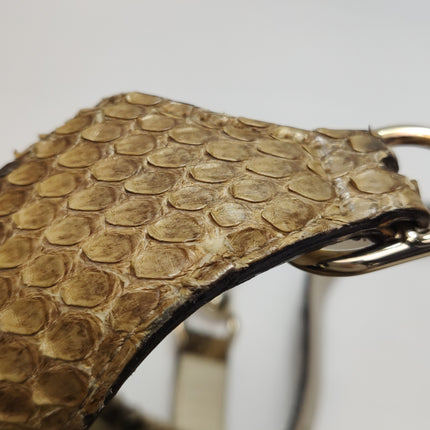 Gucci Jackie Vintage Camel Python Leather Rare