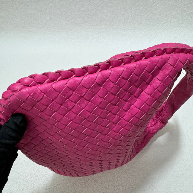 Bottega Veneta Veneta Hobo Medium Fuchsia Intrecciato Leather Bag 40cm
