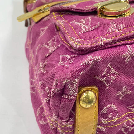 Louis Vuitton Monogram Pink Denim Baggy PM Shoulder Bag