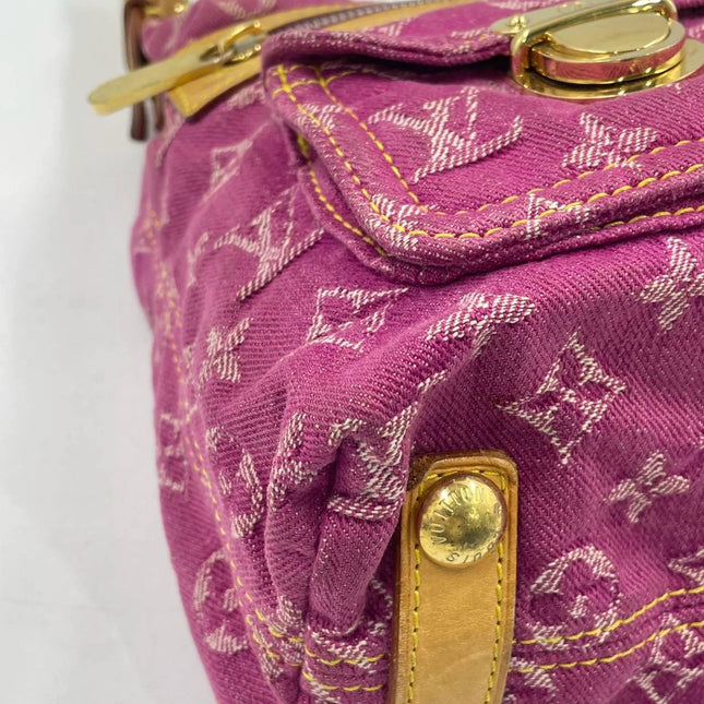 Louis Vuitton Monogram Pink Denim Baggy PM Shoulder Bag