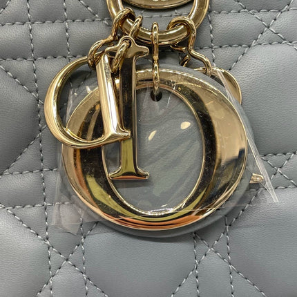 Sold Lady Dior Small My Abcdior Pale Blue Lambskin Cannage Leather