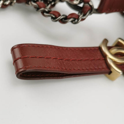 Sold Chanel Gabrielle Hobo 2018 Burgundy Leather Small Crossbody Bag