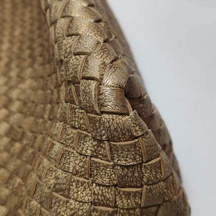 Bottega Veneta Cabat PM Intreccio Leather Tote Bag Gold 32cm