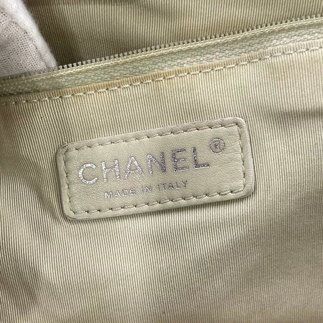 Chanel Jumbo Canebiers Net Knots Flap Blue Denim