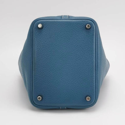 Hermes Picotin 18 Clemence Taurillon Leather Blue Jean 2015