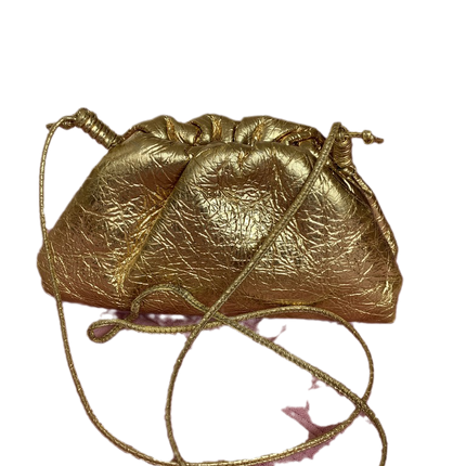 Sold Bottega Veneta Pouch Mini Gold Lambskin Leather