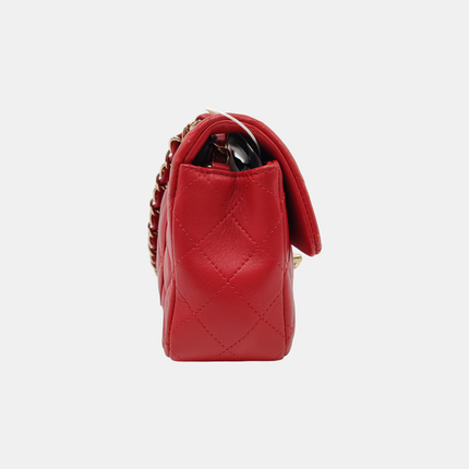 Chanel Classic Flap Mini 2020 Red Lambskin Leather Gold Hardware