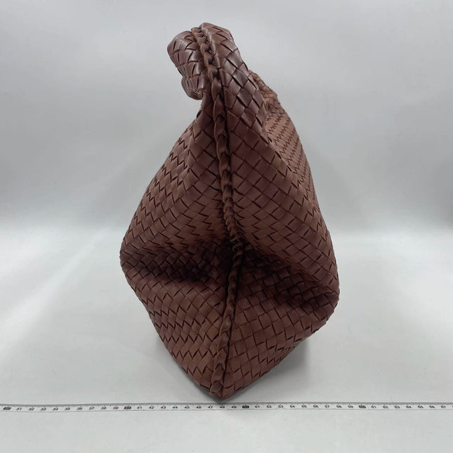 Sold Bottega Veneta Intrecciato Hobo Bag in Brown Red Nappa leather Large