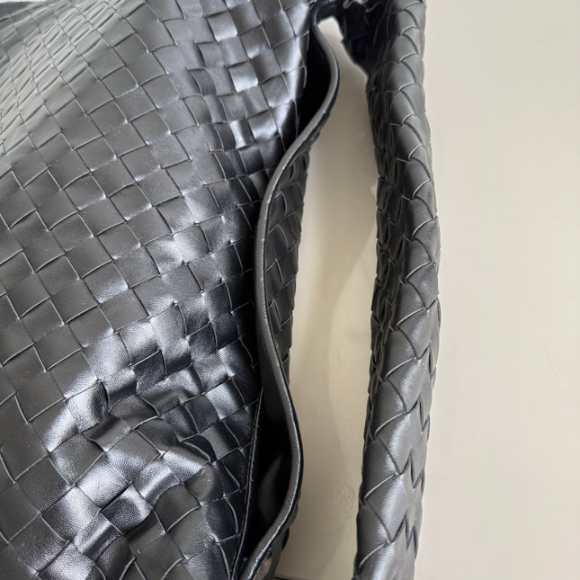 Bottega Veneta Hop Large Leather Black Hobo Bag