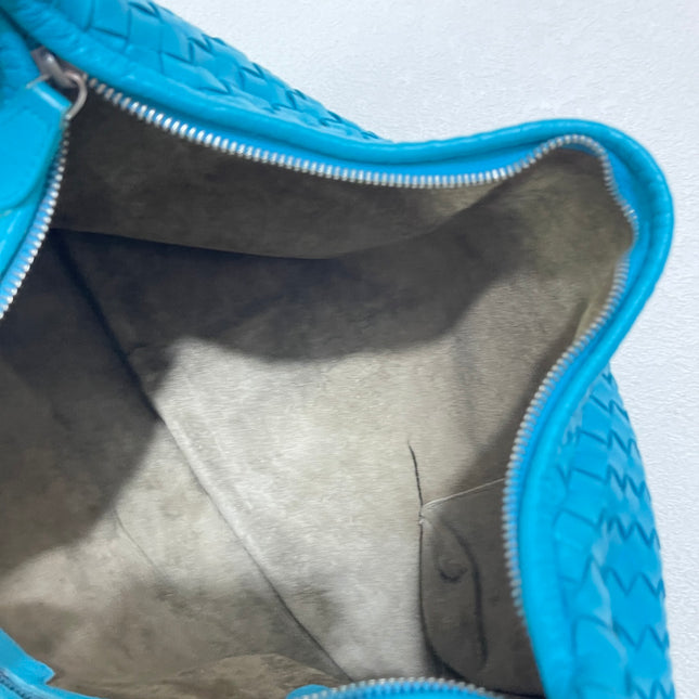 Sold Bottega Veneta Veneta Hobo Large Sky Blue Intrecciato Leather Bag 47cm