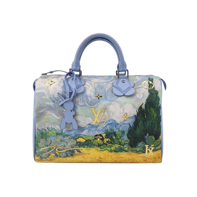 Louis Vuitton x Jeff Koons Speedy 30 Van Gogh Top Handle Bag-Luxbags