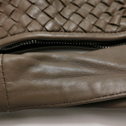 Bottega Veneta Belly Hobo Intreccio Leather Grey Large 54cm