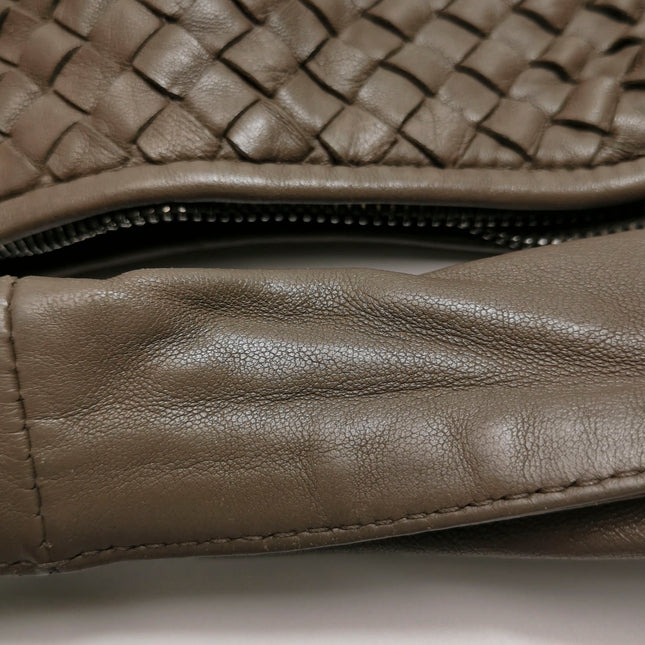 Bottega Veneta Belly Hobo Intreccio Leather Grey Large 54cm