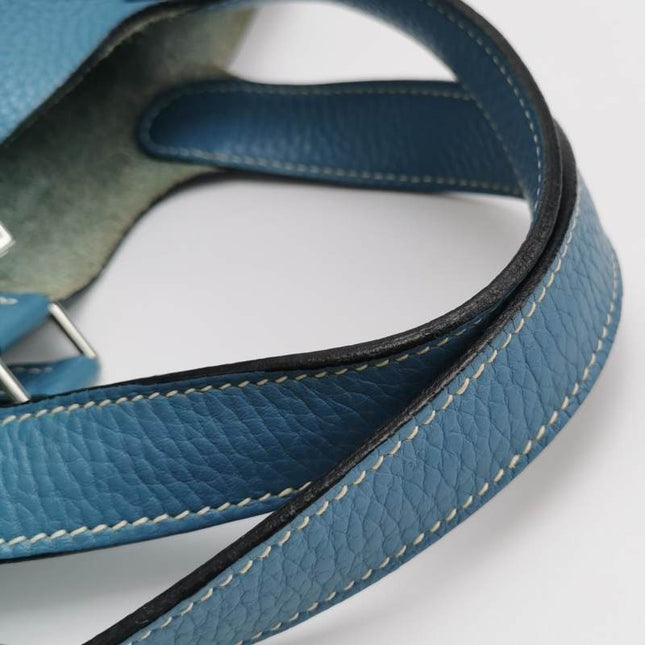 Hermes Picotin 18 Clemence Taurillon Leather Blue Jean 2015