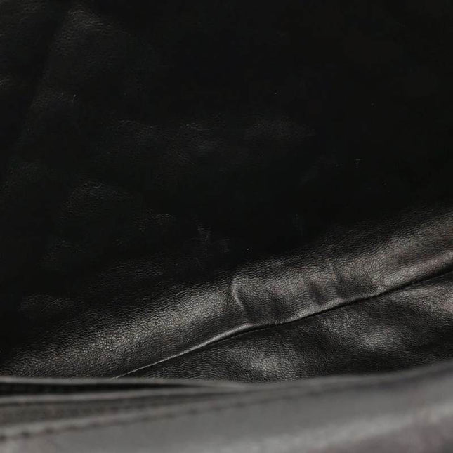 Chanel Classic Flap Maxi Black Soft Caviar Leather Silver-tone Hardware Giant CC Logo