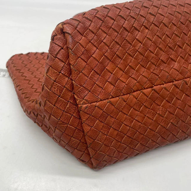 Bottega Veneta Cabat Tote Burnt Metallic Orange Intrecciato Leather 40cm