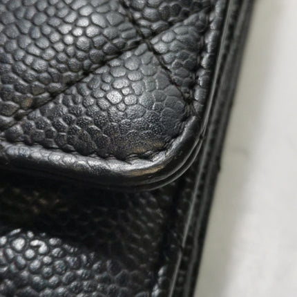 Chanel Wallet on Chain Classic Flap Black Caviar Leather Gold Hardware 2018-19